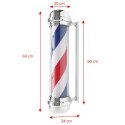 Plafon podświetlany pole barber shop BB-02 srebrny duży
