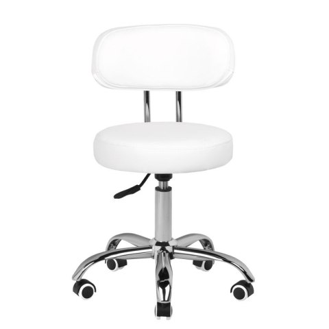 Taboret kosmetyczny do pedicure A-007 biały Taboret kosmetyczny do pedicure A-007 biały