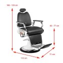Gabbiano fotel barberski Moto Style czarny