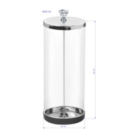 Pojemnik szklany do dezynfekcji narzędzi 1400 ml