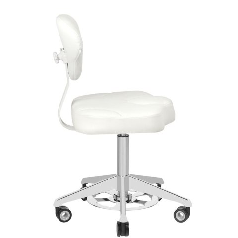 Taboret kosmetyczny Azzurro 156-F bump-up biały Taboret kosmetyczny Azzurro 156-F bump-up biały
