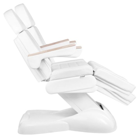 Fotel kosmetyczny elektryczny SILLON Lux 273b + taboret 304 biały Fotel kosmetyczny elektryczny SILLON Lux 273b + taboret 304 biały