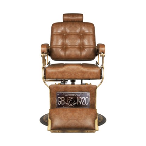 Gabbiano fotel barberski Boss Old Leather jasnobrązowy Gabbiano fotel barberski Boss Old Leather jasnobrązowy