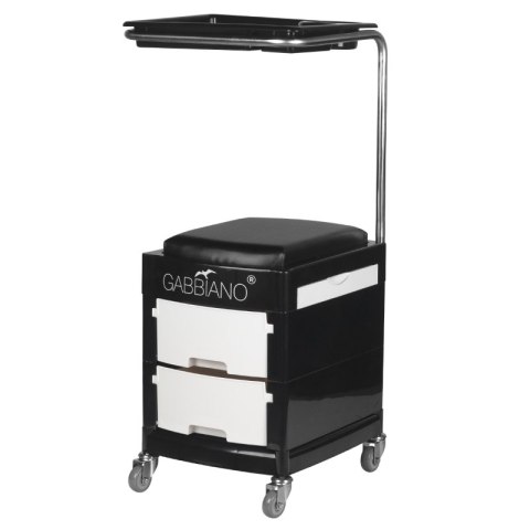 Pomocnik - taboret do pedicure 16 plus czarny/biały Pomocnik - taboret do pedicure 16 plus czarny/biały