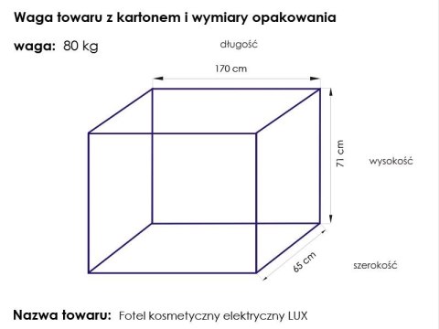Fotel kosmetyczny elektr. Lux czarny Fotel kosmetyczny elektr. Lux czarny