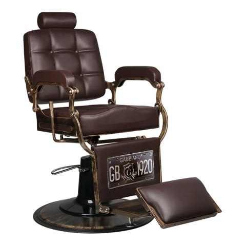 Gabbiano fotel barberski Boss brązowy Gabbiano fotel barberski Boss brązowy