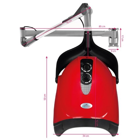Gabbiano suszarka wisząca Hood DX-201W jedna prędkość czerwona Gabbiano suszarka wisząca Hood DX-201W jedna prędkość czerwona