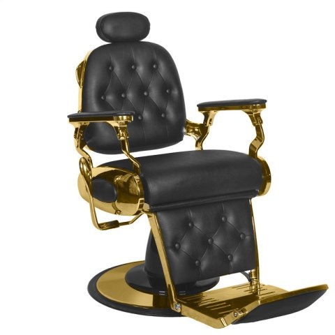 Gabbiano fotel barberski Francesco Gold czarny Gabbiano fotel barberski Francesco Gold czarny