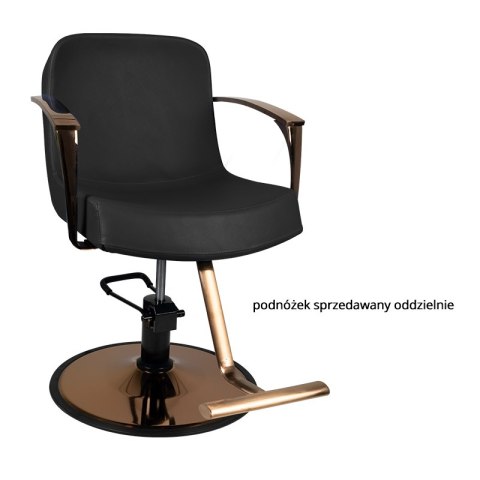 Gabbiano fotel do stylizacji miedziany Bolonia czarny Gabbiano fotel do stylizacji miedziany Bolonia czarny