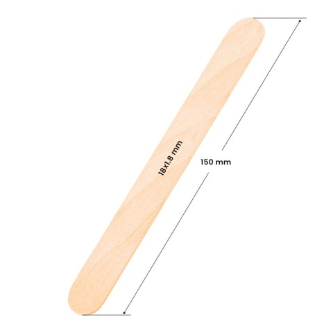 Szpatułka drewniana duża 150 x 18 x 1.8 mm - 50 sztuk Szpatułka drewniana duża 150 x 18 x 1.8 mm - 50 sztuk