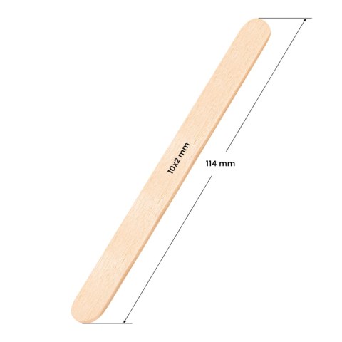 Szpatułka drewniana średnia 114 x 10 x 2 mm - 100 sztuk Szpatułka drewniana średnia 114 x 10 x 2 mm - 100 sztuk