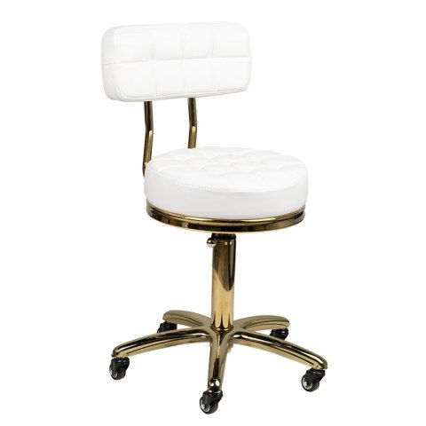 Taboret kosmetyczny Gold AM-961 biały Taboret kosmetyczny Gold AM-961 biały