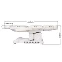 Fotel kosmetyczny elektr. Azzurro 708B Exclusive 4 siln. podgrzewany