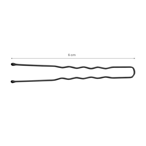 Kokówki fryzjerskie do włosów E-65 300 szt. 6 cm czarne