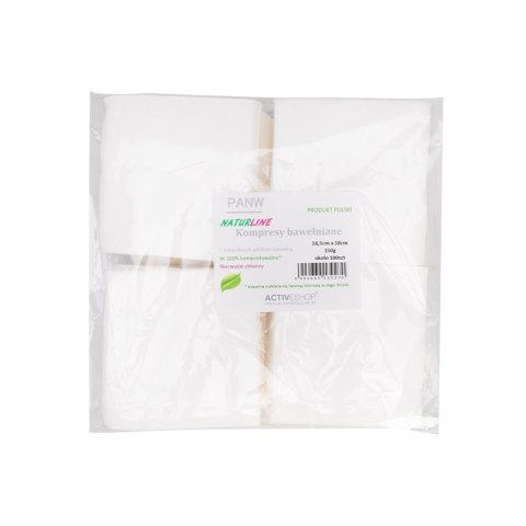 Kompresy bawełniane Naturline 150 g 16,5 cm x18 cm Kompresy bawełniane Naturline 150 g 16,5 cm x18 cm