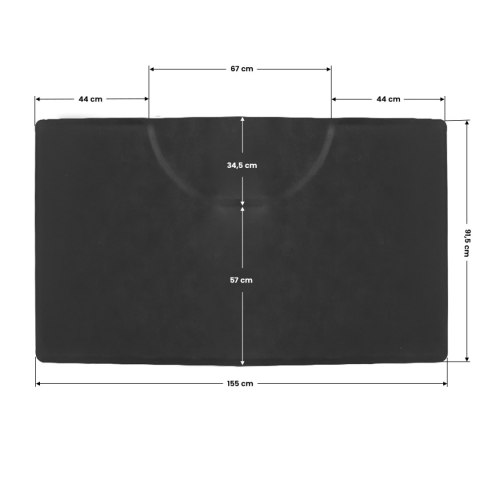 Mata fryzjerska pod fotel prostokąt