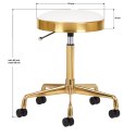 Taboret kosmetyczny H7 złoty biały