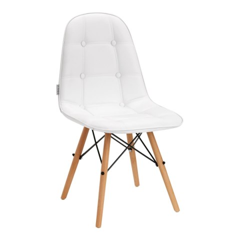4Rico Krzesło skandynawskie QS-185 eco skóra białe 4Rico Krzesło skandynawskie QS-185 eco skóra białe