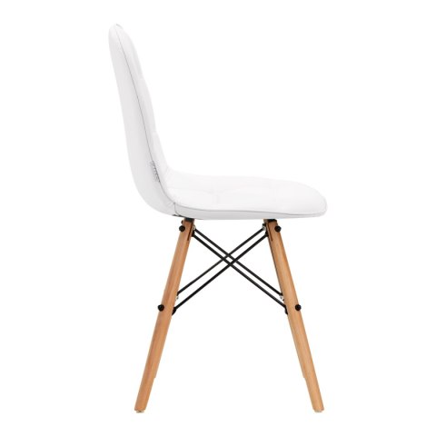 4Rico Krzesło skandynawskie QS-185 eco skóra białe 4Rico Krzesło skandynawskie QS-185 eco skóra białe