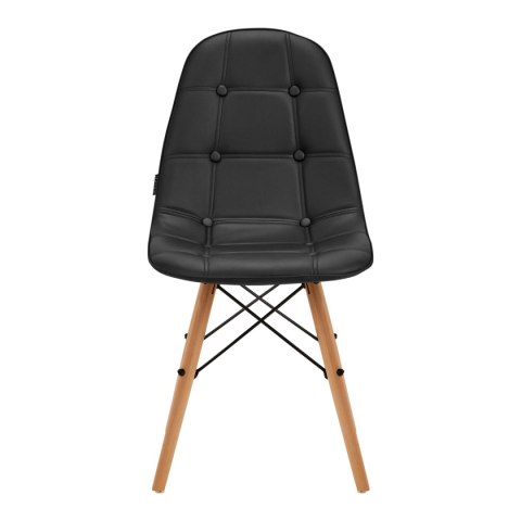 4Rico Krzesło skandynawskie QS-185 eco skóra czarne 4Rico Krzesło skandynawskie QS-185 eco skóra czarne