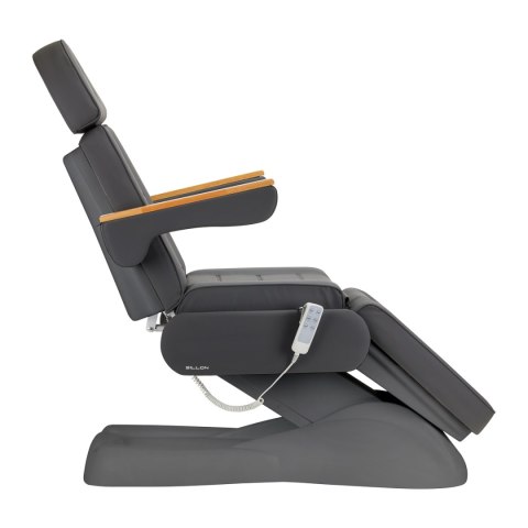 Fotel kosmetyczny elektryczny SILLON Lux 273b 3 silniki szary, szara podstawa Fotel kosmetyczny elektryczny SILLON Lux 273b 3 silniki szary, szara podstawa