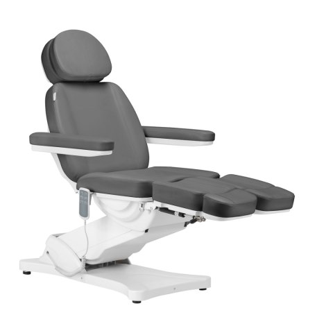 Elektryczny fotel kosmetyczny SILLON CLASSIC 3 silniki z kołyską pedi szary Elektryczny fotel kosmetyczny SILLON CLASSIC 3 silniki z kołyską pedi szary