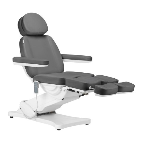 Elektryczny fotel kosmetyczny SILLON CLASSIC 3 silniki z kołyską pedi szary Elektryczny fotel kosmetyczny SILLON CLASSIC 3 silniki z kołyską pedi szary