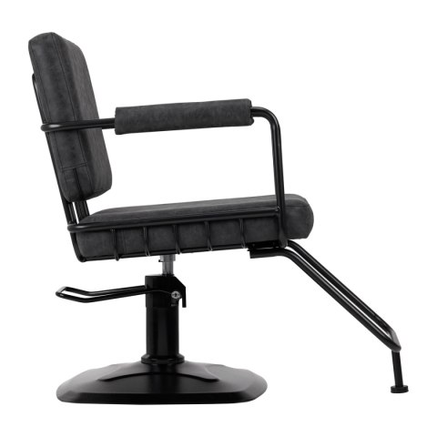 Gabbiano fotel fryzjerski Katania Loft Old Leather czarny Gabbiano fotel fryzjerski Katania Loft Old Leather czarny