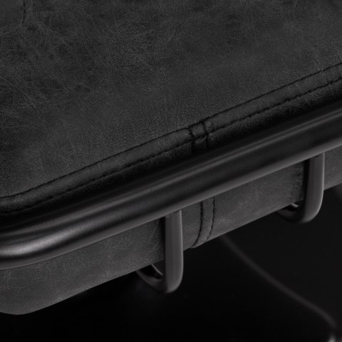 Gabbiano fotel fryzjerski Katania Loft Old Leather czarny Gabbiano fotel fryzjerski Katania Loft Old Leather czarny