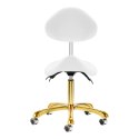 Taboret kosmetyczny 1004 Giovanni złoto biały