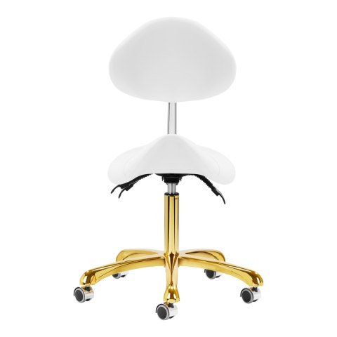 Taboret kosmetyczny 1004 Giovanni złoto biały Taboret kosmetyczny 1004 Giovanni złoto biały
