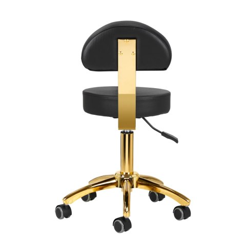 Taboret kosmetyczny AM-304G złoto czarny Taboret kosmetyczny AM-304G złoto czarny