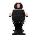 Elektryczny fotel kosmetyczny SILLON CLASSIC 3 silniki różowo czarny