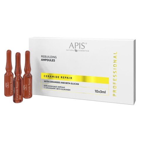 Apis CERAMIDE REPAIR Odbudowujące ampułki z ceramidami i beta glukanemi 10 x 3 ml Apis CERAMIDE REPAIR Odbudowujące ampułki z ceramidami i beta glukanemi 10 x 3 ml