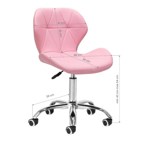 Taboret kosmetyczny QS-06 różowy Taboret kosmetyczny QS-06 różowy