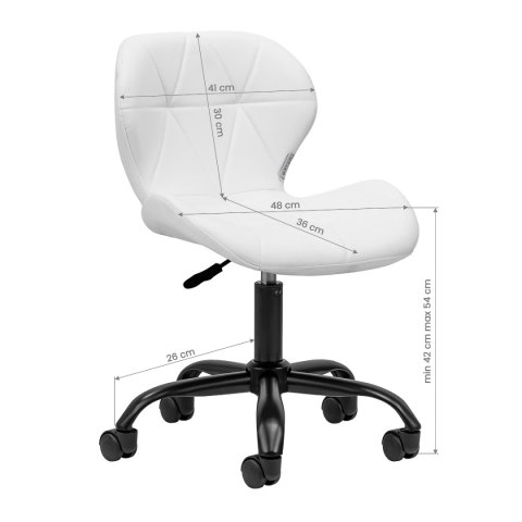 Taboret kosmetyczny QS-06B czarno biały Taboret kosmetyczny QS-06B czarno biały