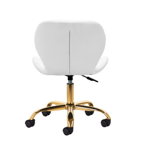 Taboret kosmetyczny QS-06G złoto biały Taboret kosmetyczny QS-06G złoto biały