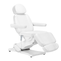 Elektryczny fotel kosmetyczny SILLON CLASSIC 3 silniki z podgrzewaniem second edition biały