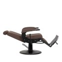 Gabbiano fotel barberski Continental brązowy