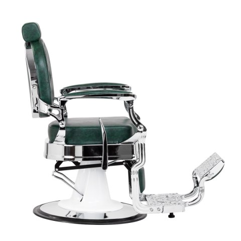 Gabbiano fotel barberski President Zielony z chromowaną ramą Gabbiano fotel barberski President Zielony z chromowaną ramą