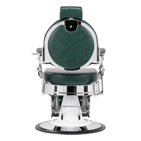 Gabbiano fotel barberski President Zielony z chromowaną ramą Gabbiano fotel barberski President Zielony z chromowaną ramą