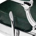 Gabbiano fotel barberski President Zielony z chromowaną ramą