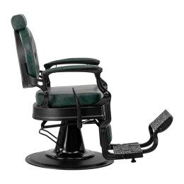 Gabbiano fotel barberski President zielony z czarną ramą