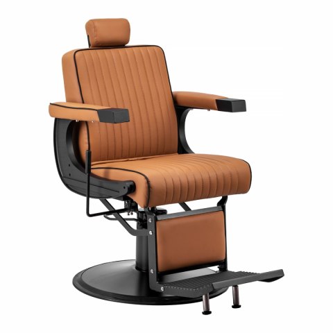 Gabbiano fotel barberski Visionerio jasnobrązowy czarna rama Gabbiano fotel barberski Visionerio jasnobrązowy czarna rama