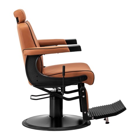 Gabbiano fotel barberski Visionerio jasnobrązowy czarna rama Gabbiano fotel barberski Visionerio jasnobrązowy czarna rama