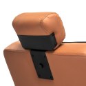 Gabbiano fotel barberski Visionerio jasnobrązowy czarna rama