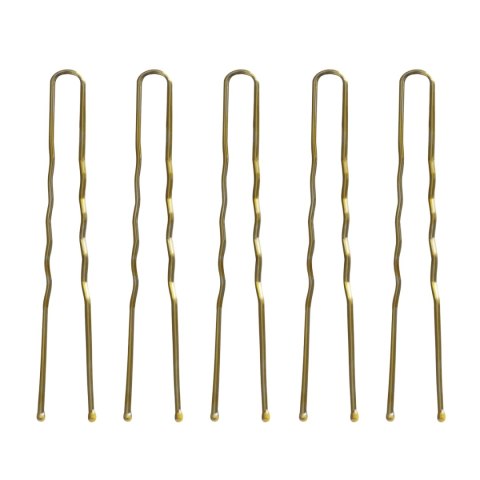 Kokówki fryzjerskie do włosów E-57 120 szt. 5,6 cm złote Kokówki fryzjerskie do włosów E-57 120 szt. 5,6 cm złote