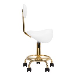 Taboret kosmetyczny 6001-G złoto - biały 2 gat.