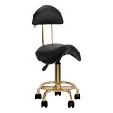 Taboret kosmetyczny 6001-G złoto - czarny 2 gat