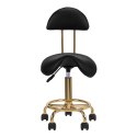 Taboret kosmetyczny 6001-G złoto - czarny 2 gat